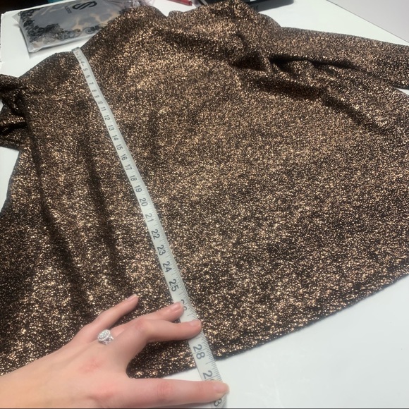 ❤️ Wrangler Metallic Copper Open Front Cardigan Blazer Black Bronze D46 - Picture 9 of 9